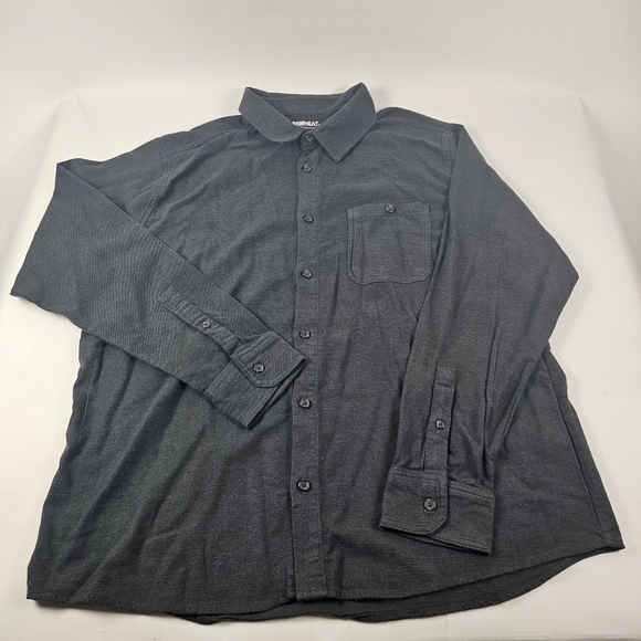 32 Degrees Heat Men's Long Sleeve Lightweight Button Up Shirt Size XL Dark Green - Picture 2 of 16